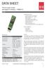 DATA SHEET. Thermocouple module with digital I²C-Interface - THMOD-I²C. Characteristic features. Areas of application. Features.