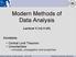 Modern Methods of Data Analysis - WS 07/08