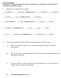 General Chemistry I Worksheet #3 Writing and balancing reactions, molecular mass, stoichiometry (unit analysis), % composition and limiting reagent