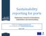 Sustainability reporting for ports