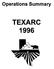 Operations Summary TEXARC 1996