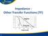 Impedance : Other Transfer Functions (TF) TF-