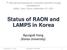 Status of RAON and LAMPS in Korea