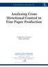 Analysing Cross Directional Control in Fine Paper Production