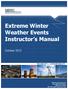 Extreme Winter Weather Events Instructor s Manual