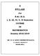 SYLLABI. For B.Sc.\B.A. I, II, III, IV, V, VI Semester COURSE IN MATHEMATICS Session DR. H. S. GOUR VISHWAVIDYALAYA (A CENTRAL UNIVERSITY)