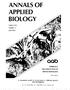 ANN-A-tSOF APPLIED BIOLOGY. a at> Published by THE ASSOCIATION OF APPLIED BIOLOGISTS