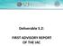 Deliverable 5.2: FIRST ADVISORY REPORT OF THE IAC