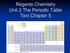 Regents Chemistry Unit 2 The Periodic Table Text Chapter 5
