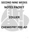 NOTES PACKET COLLIER CHEMISTRY PRE-AP