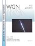 WGN Vol. 41, No. 2, April 2013, pp