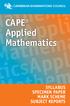 CAPE Applied Mathematics