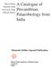A Catalogue of Precambrian Palaeobiology from India