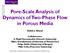 Pore-Scale Analysis of Dynamics of Two-Phase Flow. in Porous Media
