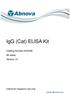 IgG (Cat) ELISA Kit. Catalog Number KA assay Version: 01. Intend for research use only.