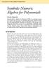The Mathematica Journal Symbolic-Numeric Algebra for Polynomials
