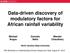 Data-driven discovery of modulatory factors for African rainfall variability