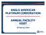 ANGLO AMERICAN PLATINUM CORPORATION ANNUAL FACILITY VISIT