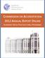 COMMISSION ON ACCREDITATION 2012 ANNUAL REPORT ONLINE