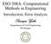 ESO 208A: Computational Methods in Engineering. Saumyen Guha