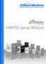 Motion Solutions that Change the Game. HMP10 Servo Motors