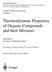 Thermodynamic Properties of Organic Compounds and their Mixtures