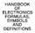 HANDBOOK OF ELECTRONICS FORMULAS, SYMBOLS AND DEFINITIONS