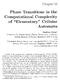 Phase Transitions in the Computational Complexity of Elementary'' Cellular Automata