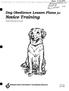 Novice Training. Dog Obedience Lesson Plans for. Archival copy. For current version, see: