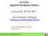 GCE214 Applied Mechanics-Statics. Lecture 04: 27/09/2017