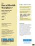 The Rural Health Workforce. Policy Brief Series. Data and Issues for Policymakers in: Washington Wyoming Alaska Montana Idaho