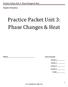 Practice Packet Unit 3: Phase Changes & Heat