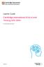 Learner Guide Cambridge International AS & A Level Thinking Skills 9694