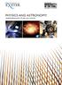 Physics and Astronomy undergraduate study 2014 entry