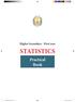 Higher Secondary - First year STATISTICS Practical Book