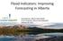 Flood Indicators: Improving Forecasting in Alberta. Ryan Bjornsen, Alberta WaterSMART AI-EES Workshop: Alberta Flood Mitigation February 18, 2014