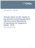 Annual report on the results of the Biotoxin and Phytoplankton Official Control Monitoring Programmes for England & Wales