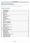 Table of Contents. Advanced Statistics. Paolo Coletti A.Y. 2010/11 Free University of Bolzano Bozen