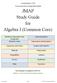 JMAP Study Guide for Algebra I (Common Core)