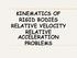 KINEMATICS OF RIGID BODIES RELATIVE VELOCITY RELATIVE ACCELERATION PROBLEMS