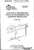 ANALYTICAL METHODS FOR STUDY OF TRANSMISSION LINE LIGHTNING PROTECTION