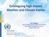 Cataloguing high impact Weather and Climate Events
