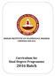 Curriculum for Dual Degree Programme 2016 Batch