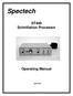 Spectech. ST400 Scintillation Processor. Operating Manual