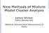 New Methods of Mixture Model Cluster Analysis