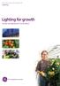 GE Consumer & Industrial Lighting. Lighting for growth. Lamps and lighting for horticulture