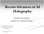Recent Advances in 3d Holography