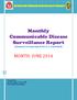 Monthly Communicable Disease Surveillance Report (Summary of reporting % for P, L, S included)