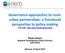 Governance approaches to ruralurban partnerships: a functional perspective to policy making