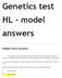Genetics test HL - model answers